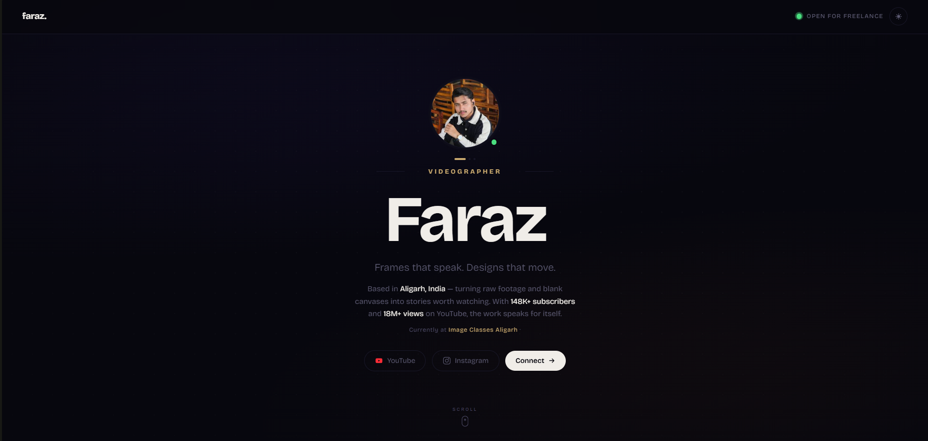 FarazPsd Portfolio screenshot